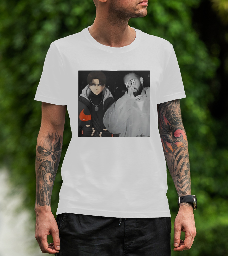 Levi Ackerman Nike Puffer Jacket Drake Crossover Fashion T-Shirt