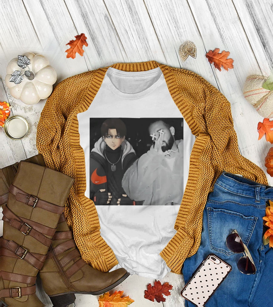 Levi Ackerman Nike Puffer Jacket Drake Crossover Fashion T-Shirt
