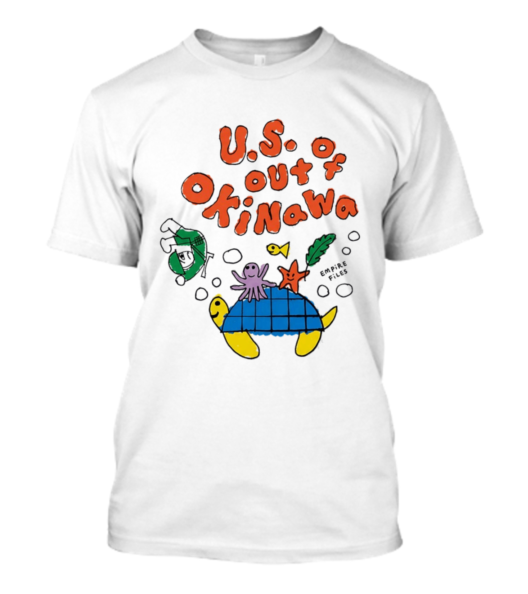 Empire Files U.S. Out Of Okinawa Turtle Octopus T-Shirt