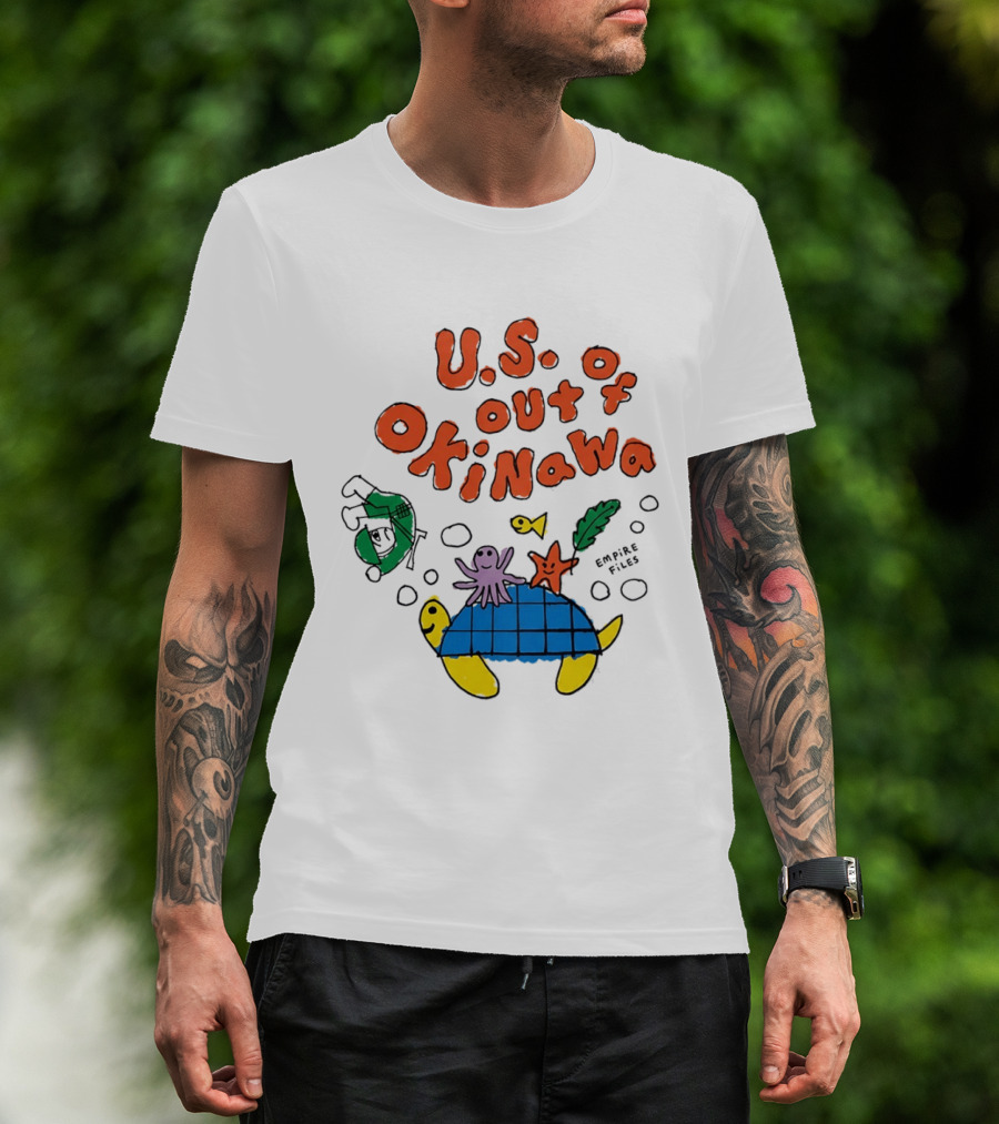Empire Files U.S. Out Of Okinawa Turtle Octopus T-Shirt