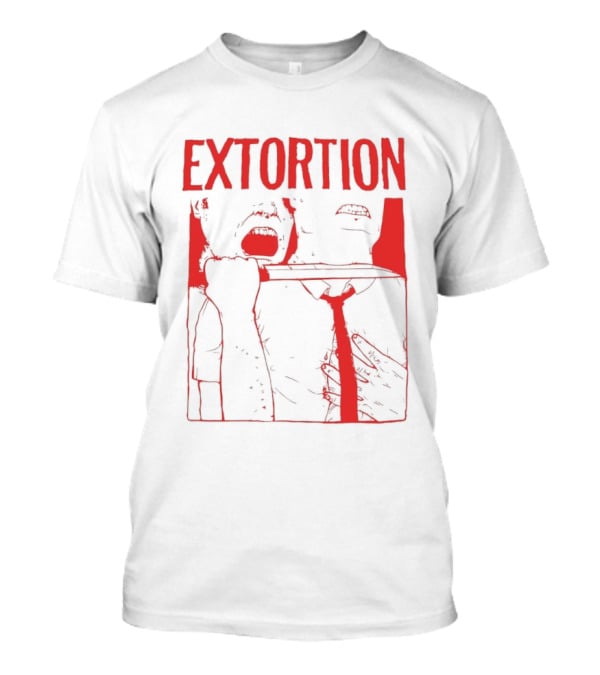 Extortion Throat Slit Dark Horror Red Grunge Aesthetic T-Shirt