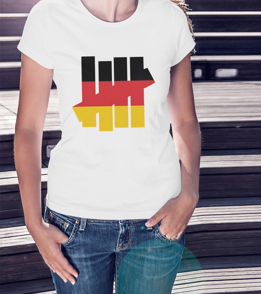 Germany Flag Undefeated Tally Marks Black Red Gold T-Shirt