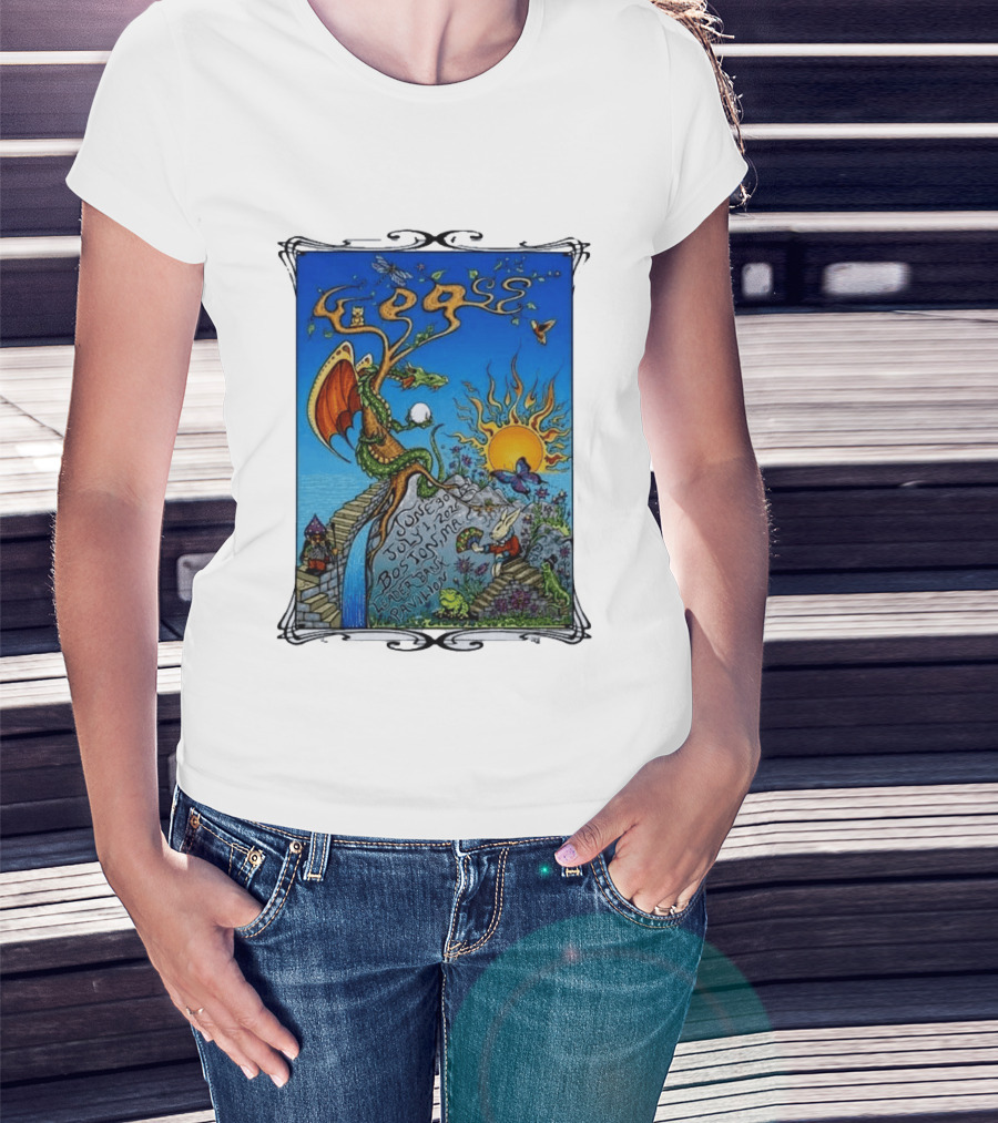 Goose July 2026 Boston Dragon Fantasy Art Leader Bank Pavilion T-Shirt