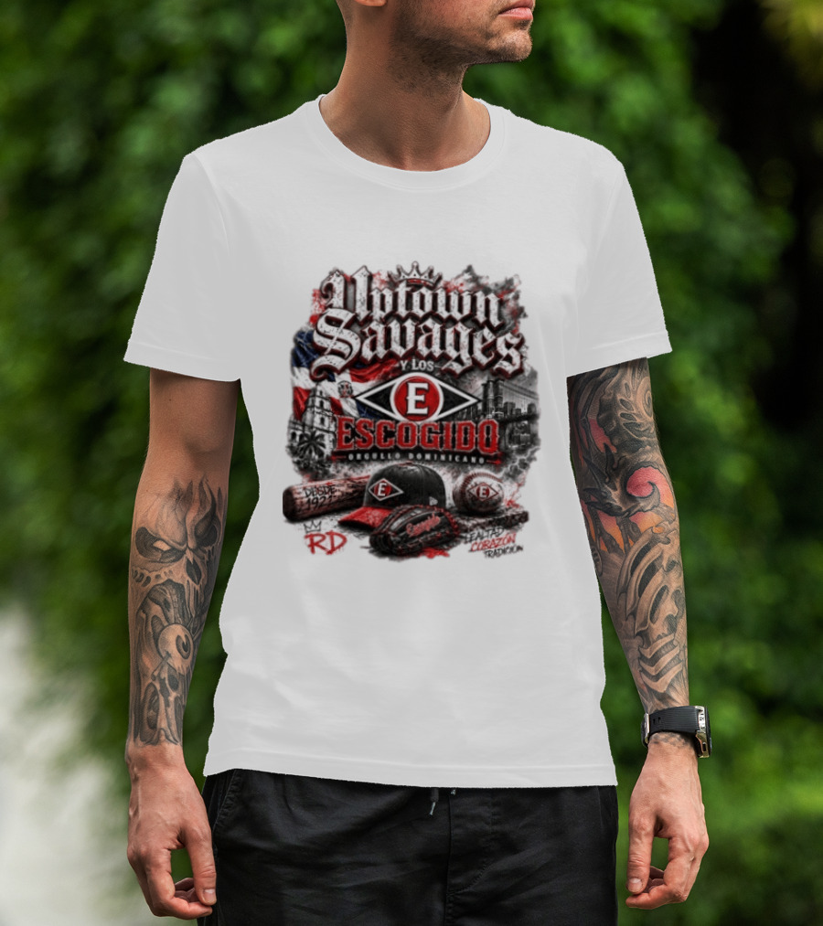Uptown Savages Y Los Escogido Desde 1922 Orgullo Dominicano Tradición RD T-Shirt