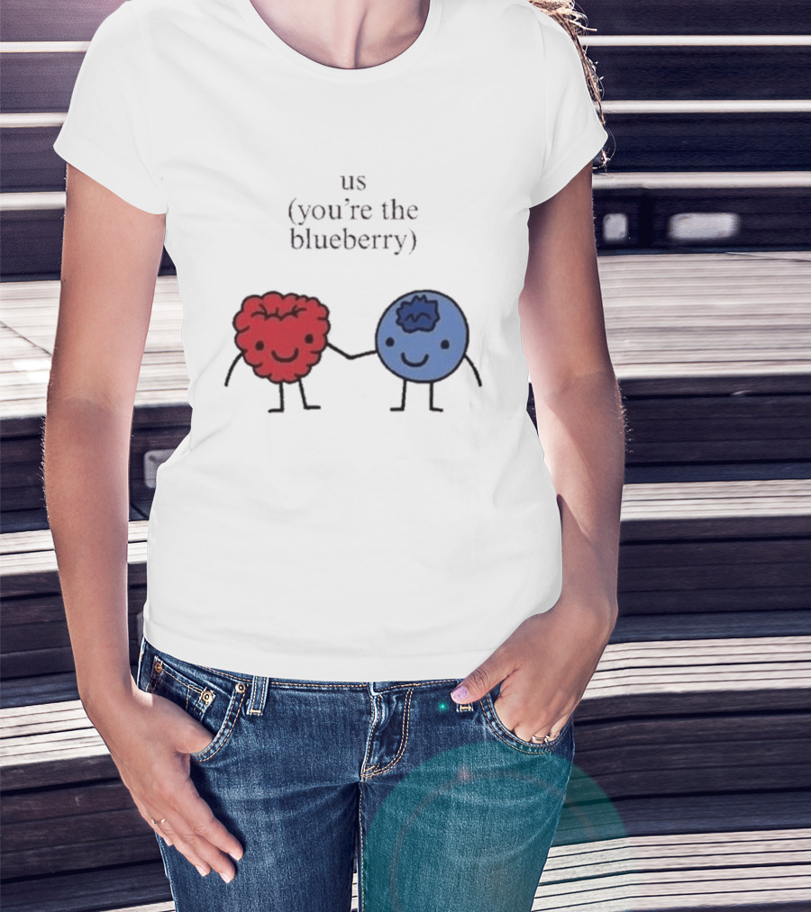Us You're The Blueberry Cute Couple Raspberry Meme T-Shirt