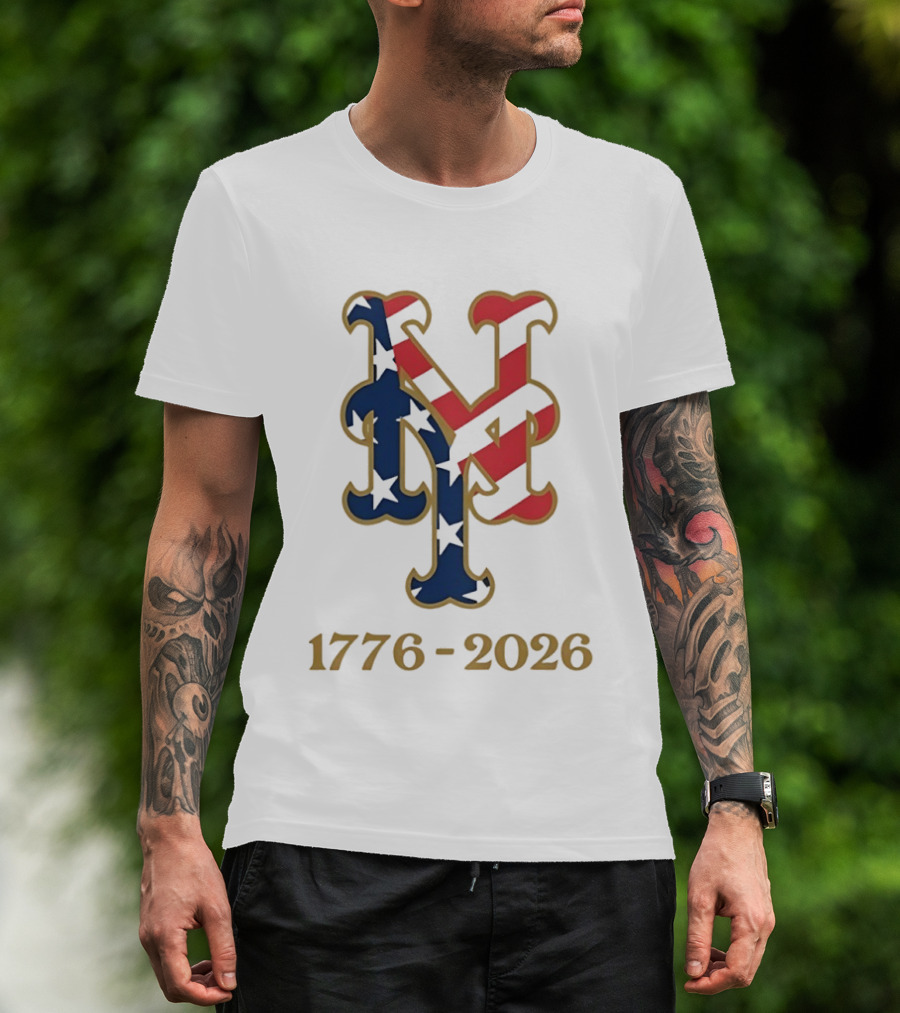 New York Mets MLB 1776 2026 250th Fourth Of July Patriotic T-Shirt