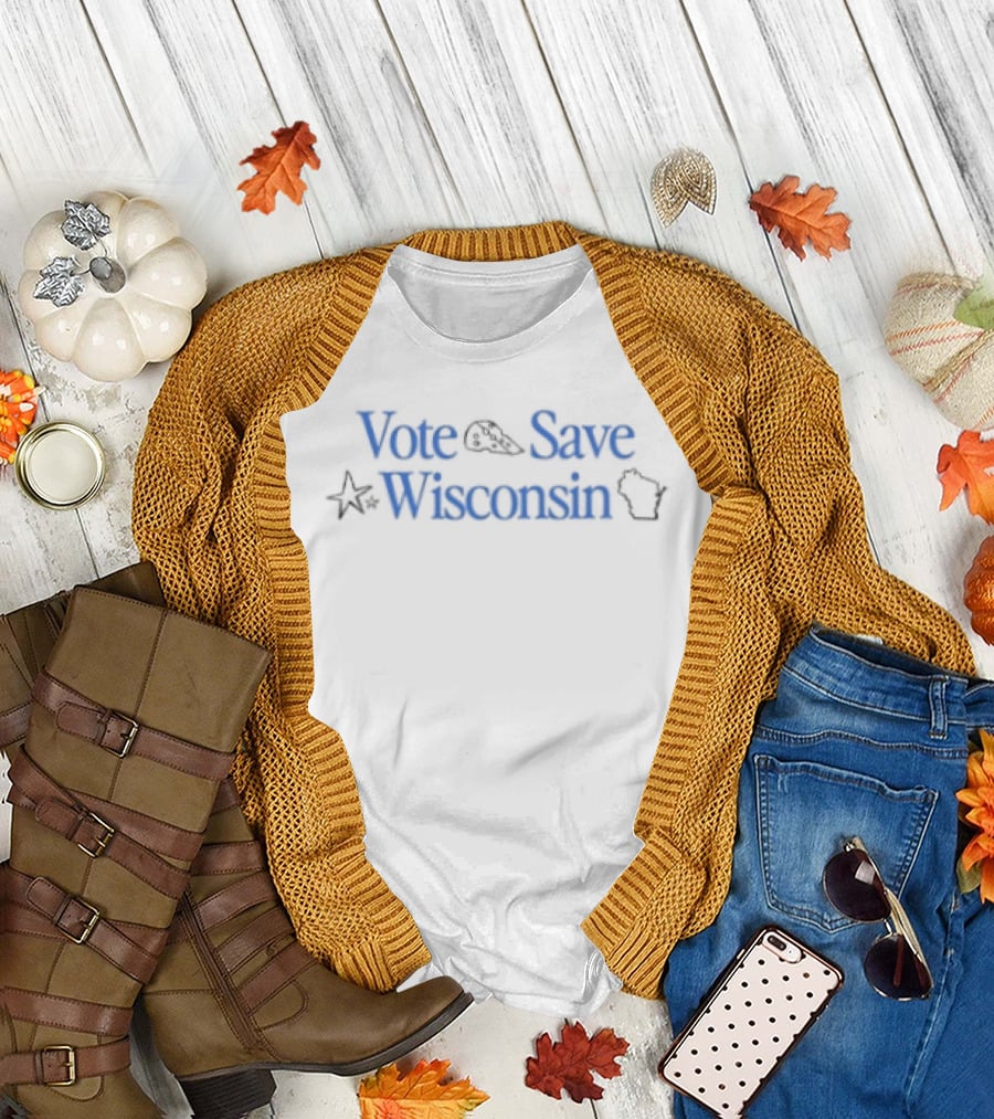Vote Save Wisconsin Election Map Stars T-Shirt