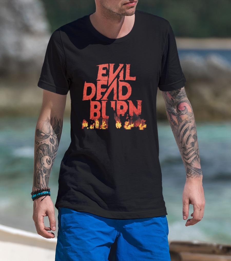 2026 Souheila Yacoub Evil Dead Burn Movie Fire Letters T-Shirt