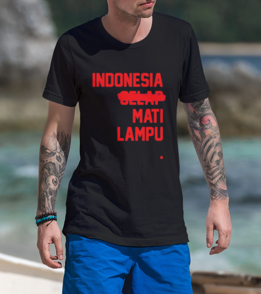 Indonesia Gelap Mati Lampu Blackout T-Shirt