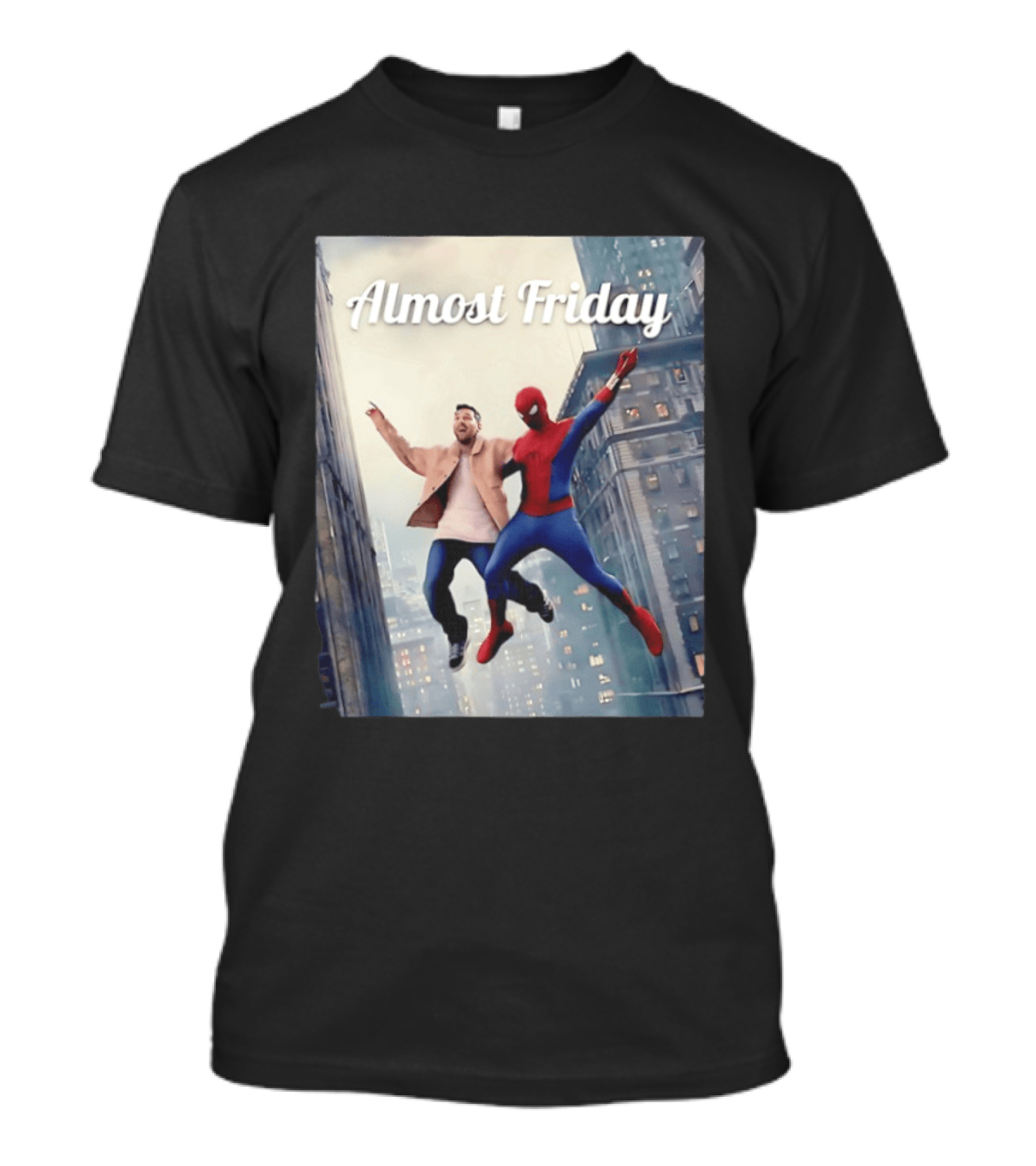 Almost Friday Lionel Messi Spider Man Cityscape Adventure T-Shirt
