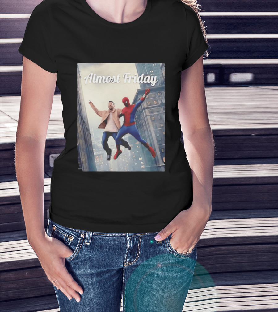 Almost Friday Lionel Messi Spider Man Cityscape Adventure T-Shirt