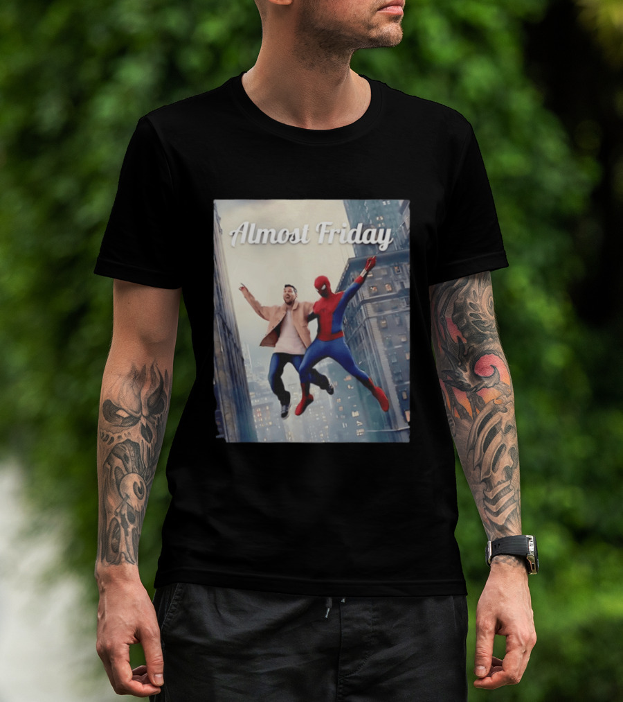 Almost Friday Lionel Messi Spider Man Cityscape Adventure T-Shirt