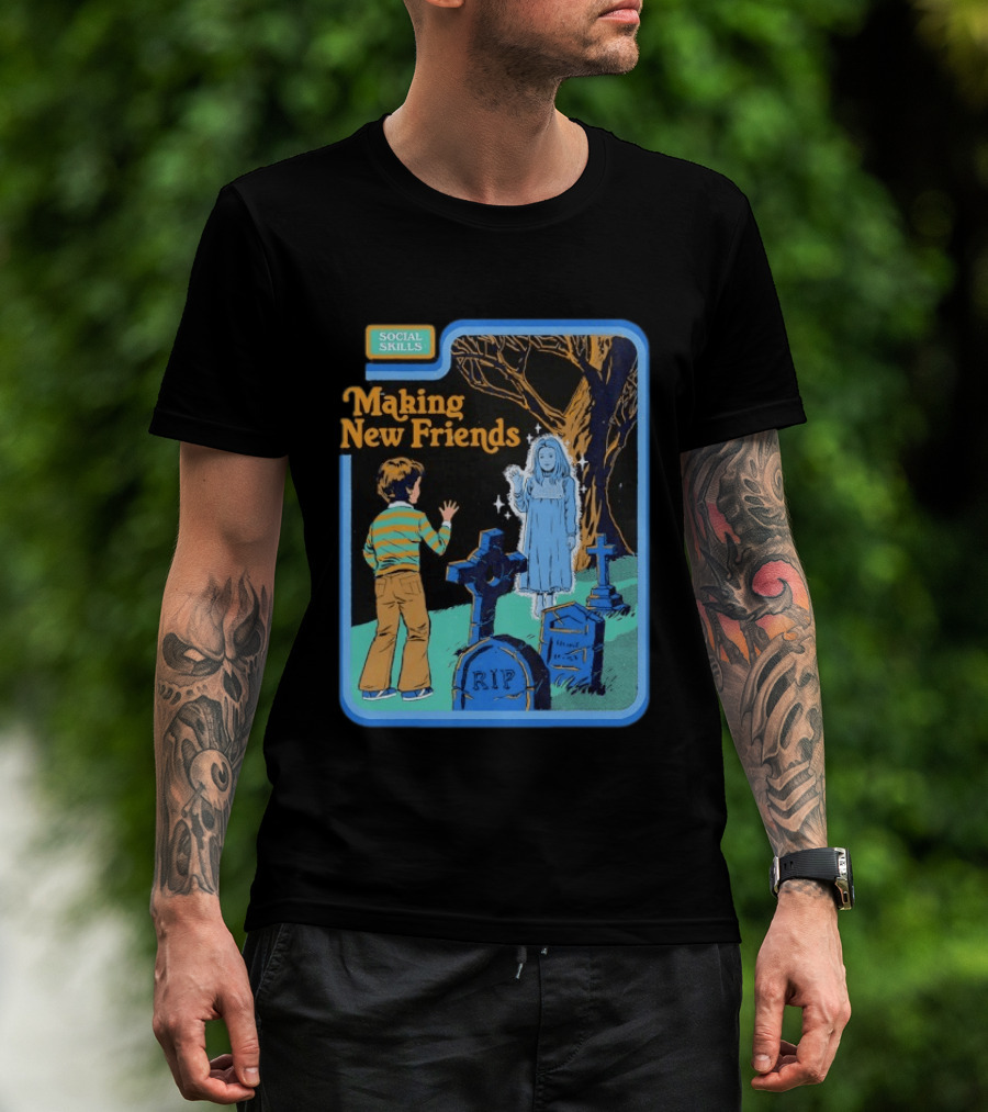 Social Skills Making New Friends Ghost RIP T-Shirt