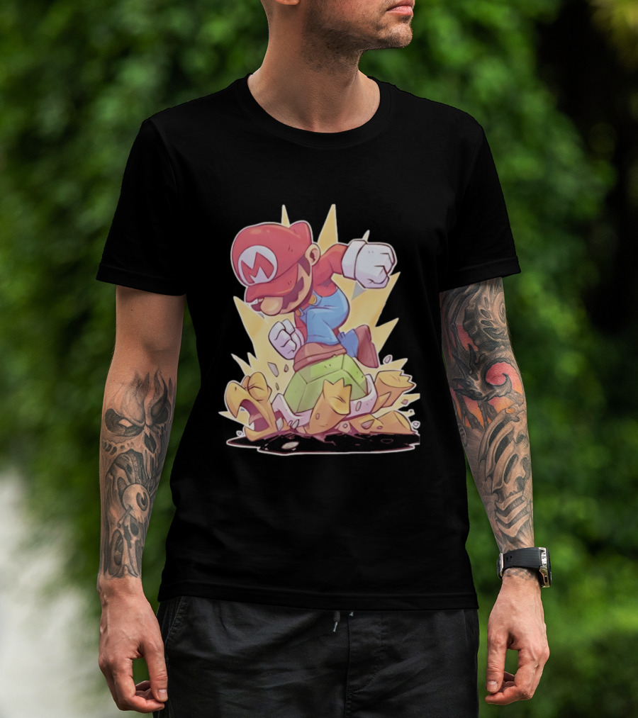 Super Mario Koopa Troopa Smash Stomp Action T-Shirt