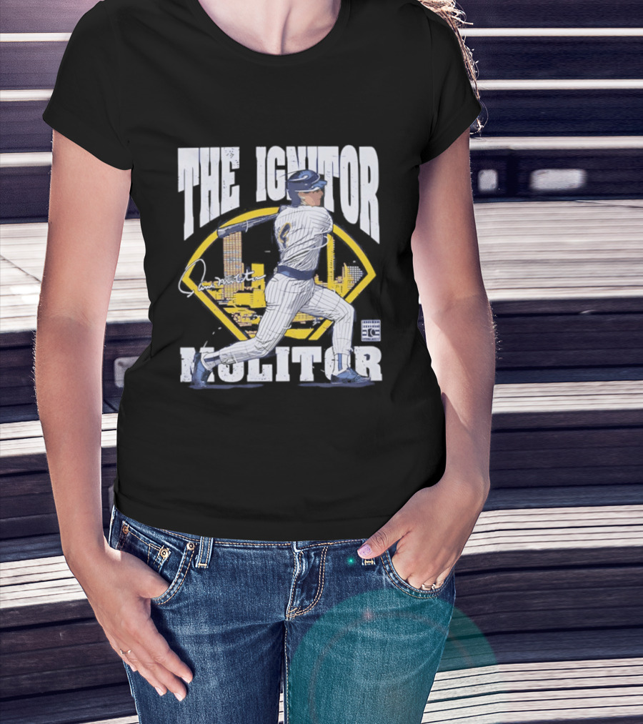 Paul Molitor The Ignitor Milwaukee Brewers HOF Baseball Legend T-Shirt