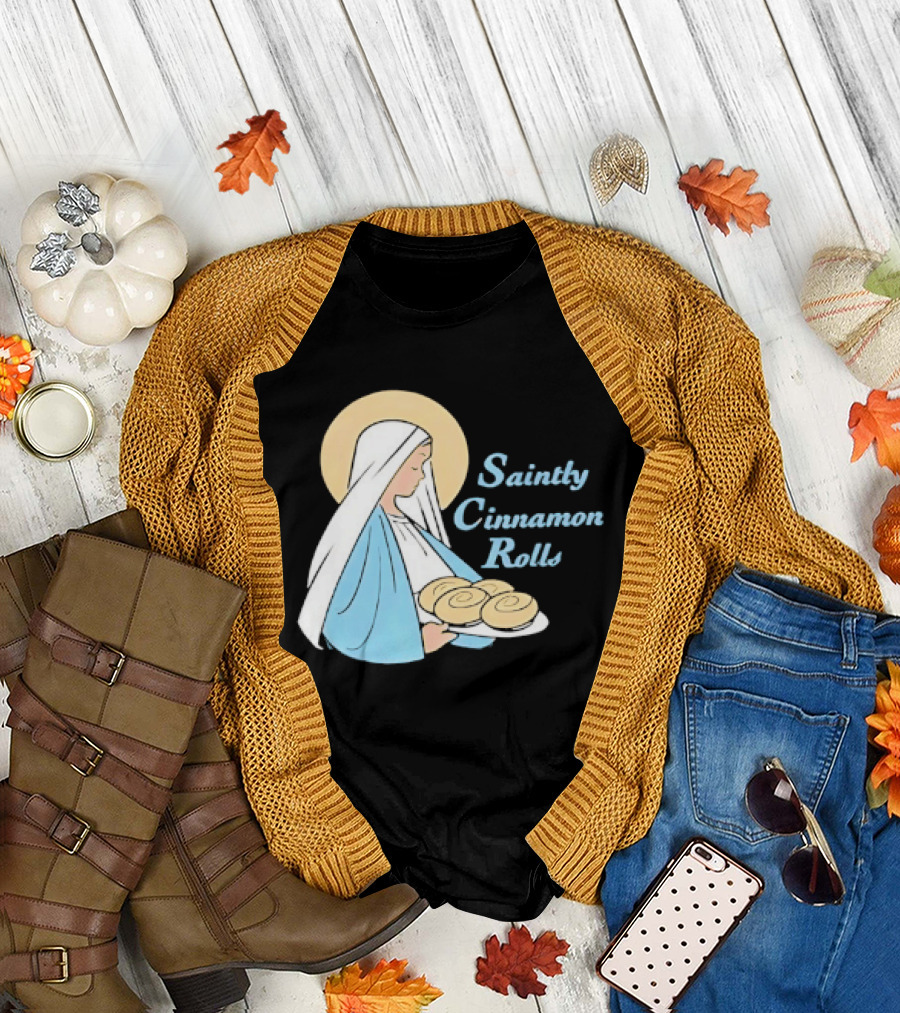 Saintly Cinnamon Roll Angelic Pastry Delight T-Shirt