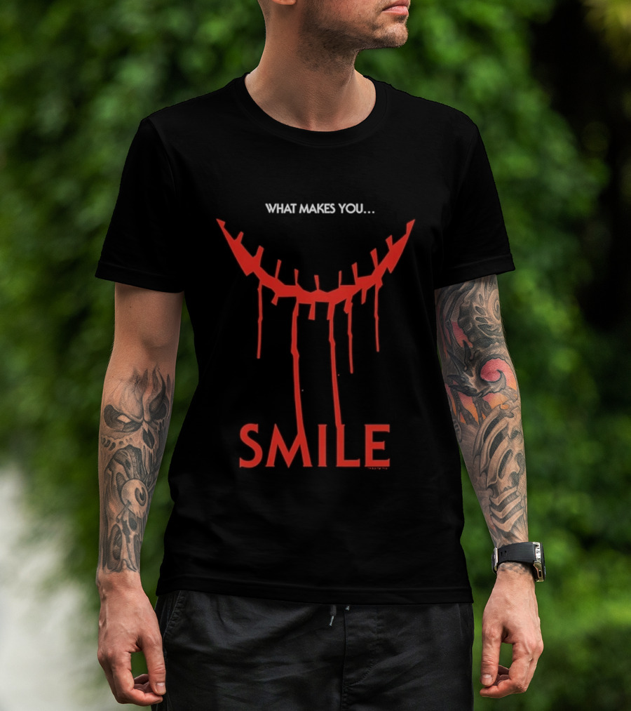What Makes You Smile Red Creepy Stitched Grin T-Shirt