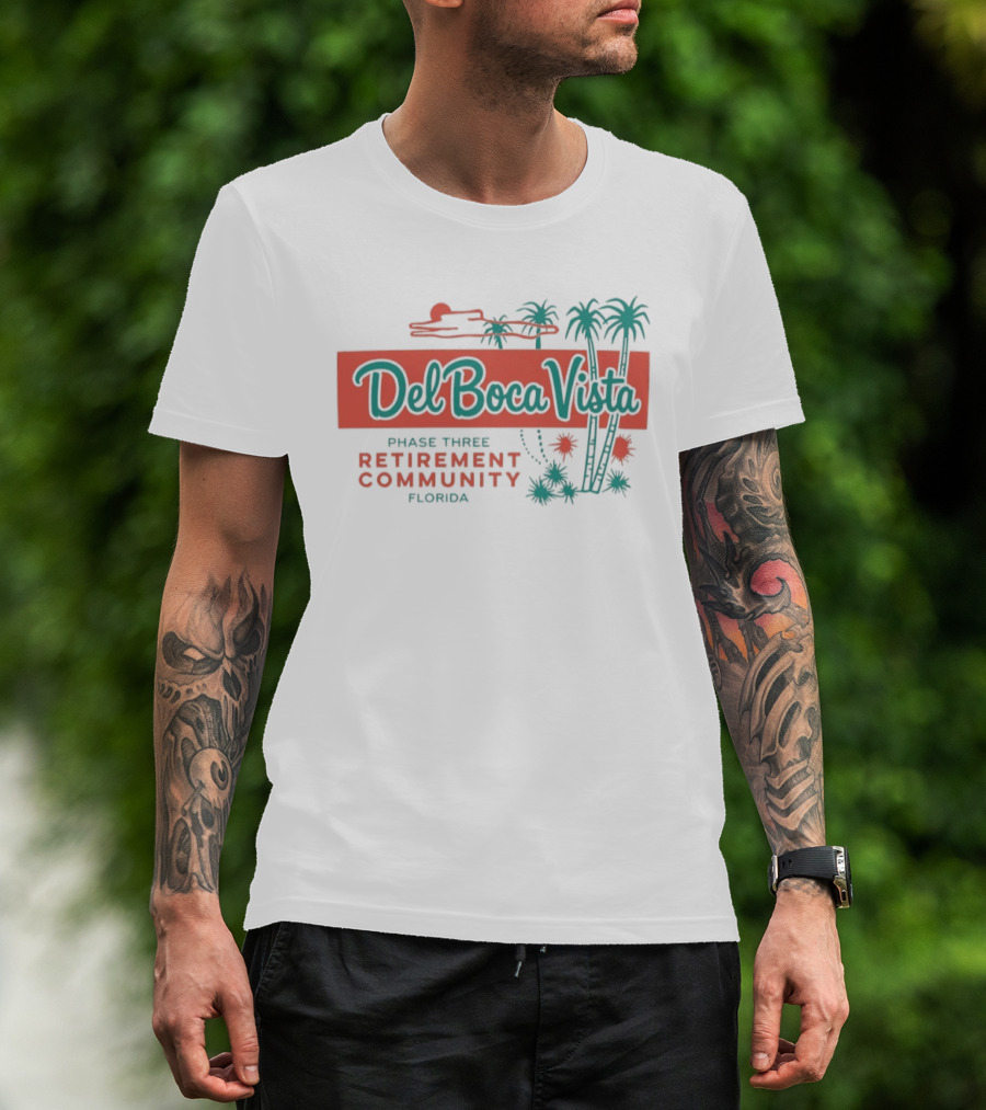Del Boca Vista Phase Three Retirement Community Florida Palms T-Shirt