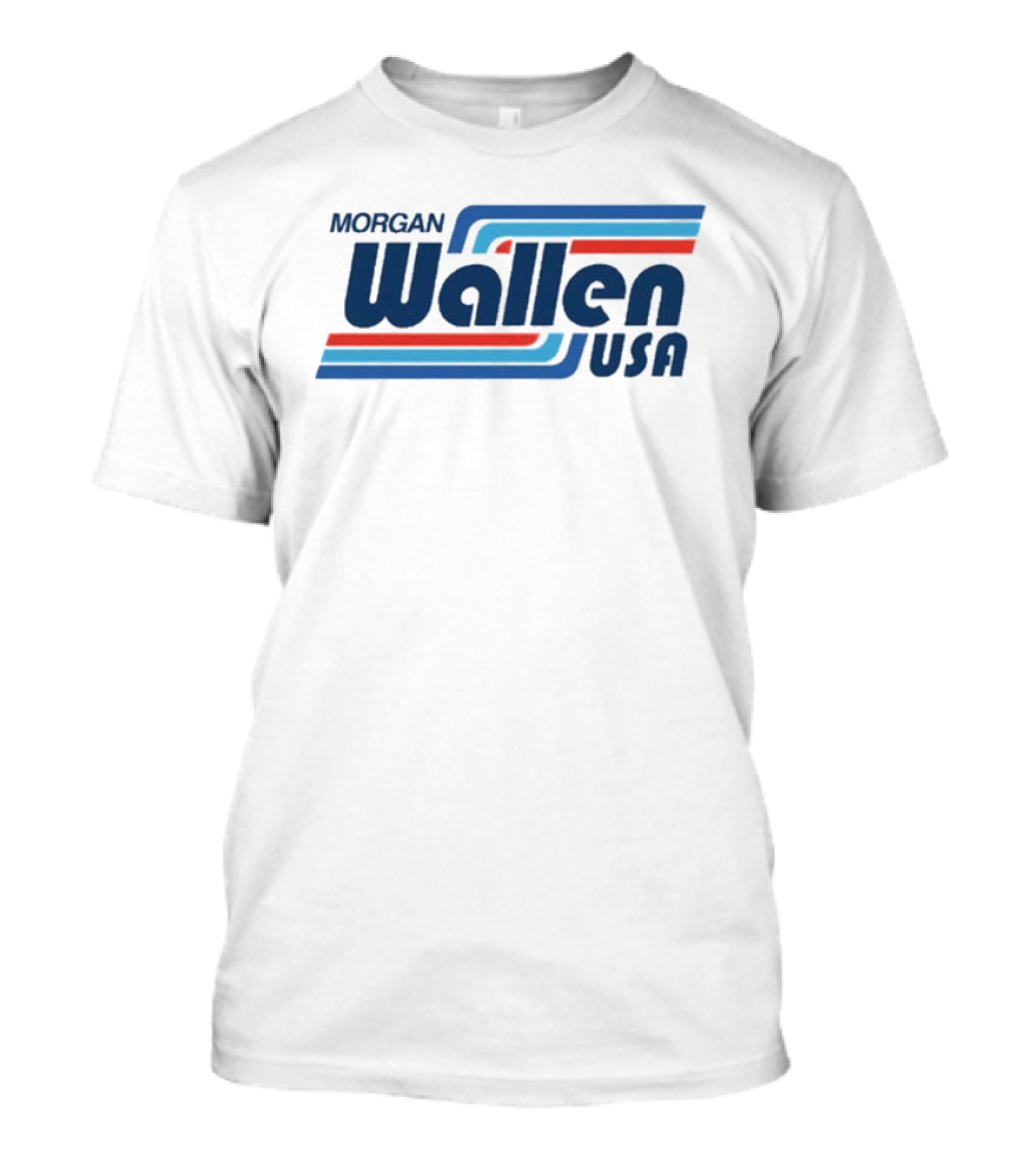 Morgan Wallen USA Vintage Style Red Blue Stripes T-Shirt