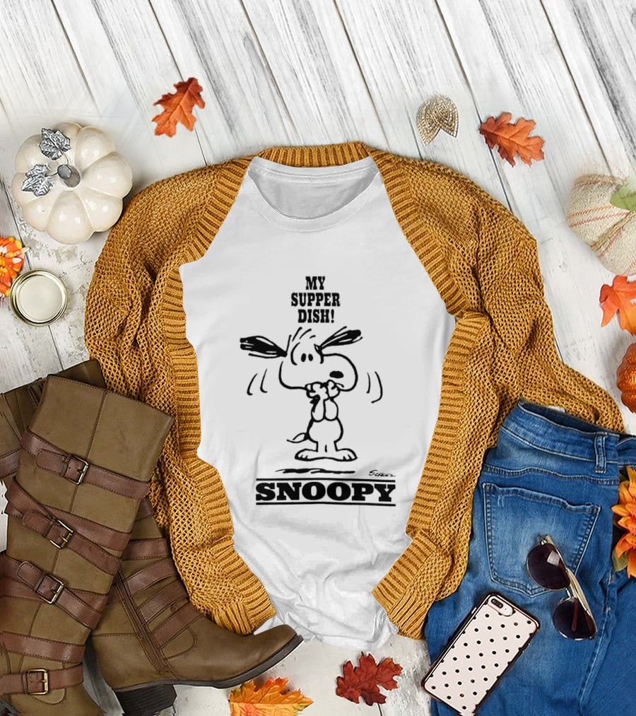 Snoopy My Supper Dish Peanuts Charlie Brown T-Shirt