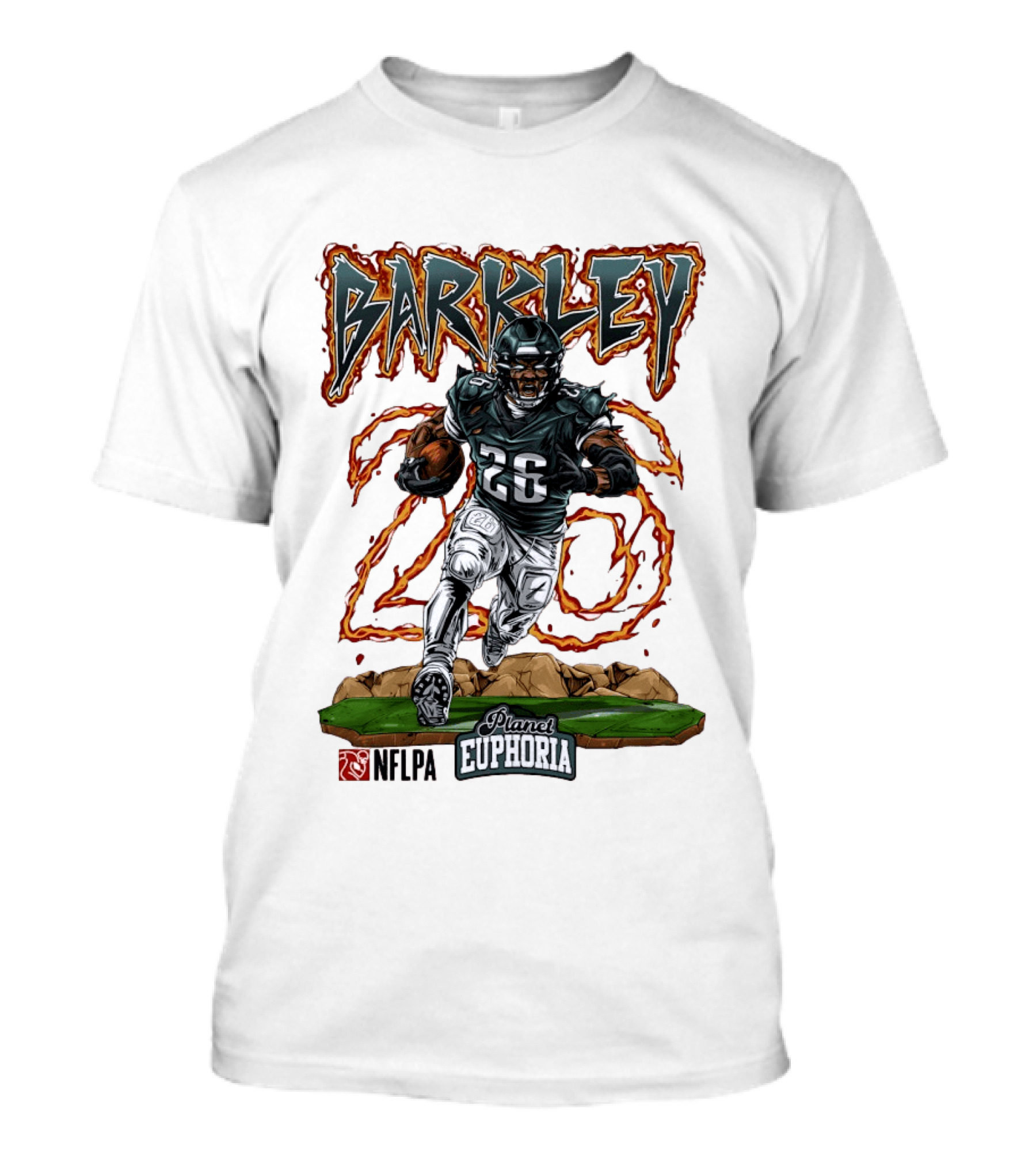 Saquon Barkley Number 26 Planet Euphoria NFLPA Football T-Shirt
