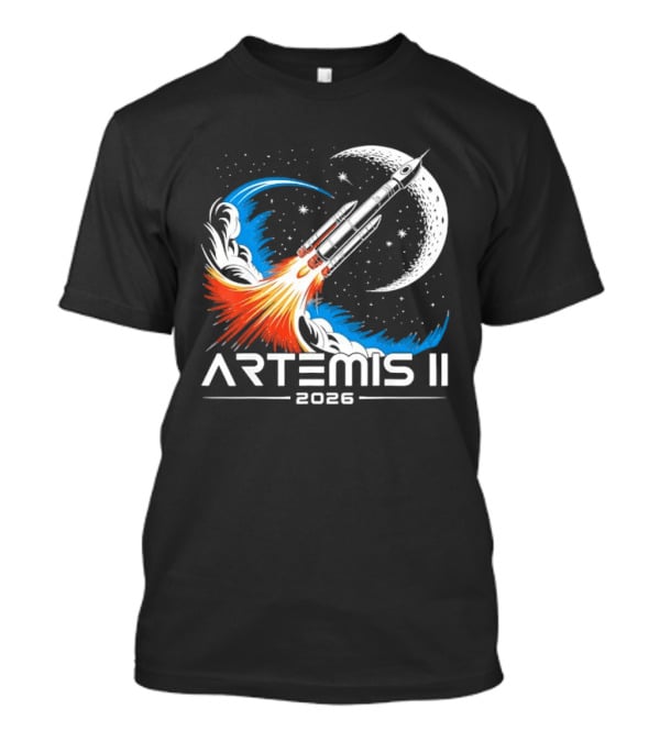 Artemis II 2026 Moon Rocket Space Exploration Launch T-Shirt