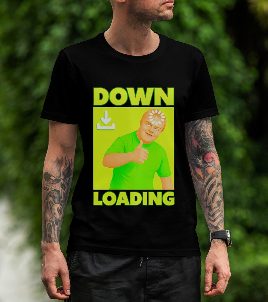 Down Loading Thumbs Up Meme Humorous Internet Guy T-Shirt