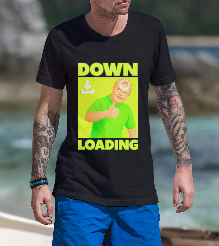 Down Loading Thumbs Up Meme Humorous Internet Guy T-Shirt