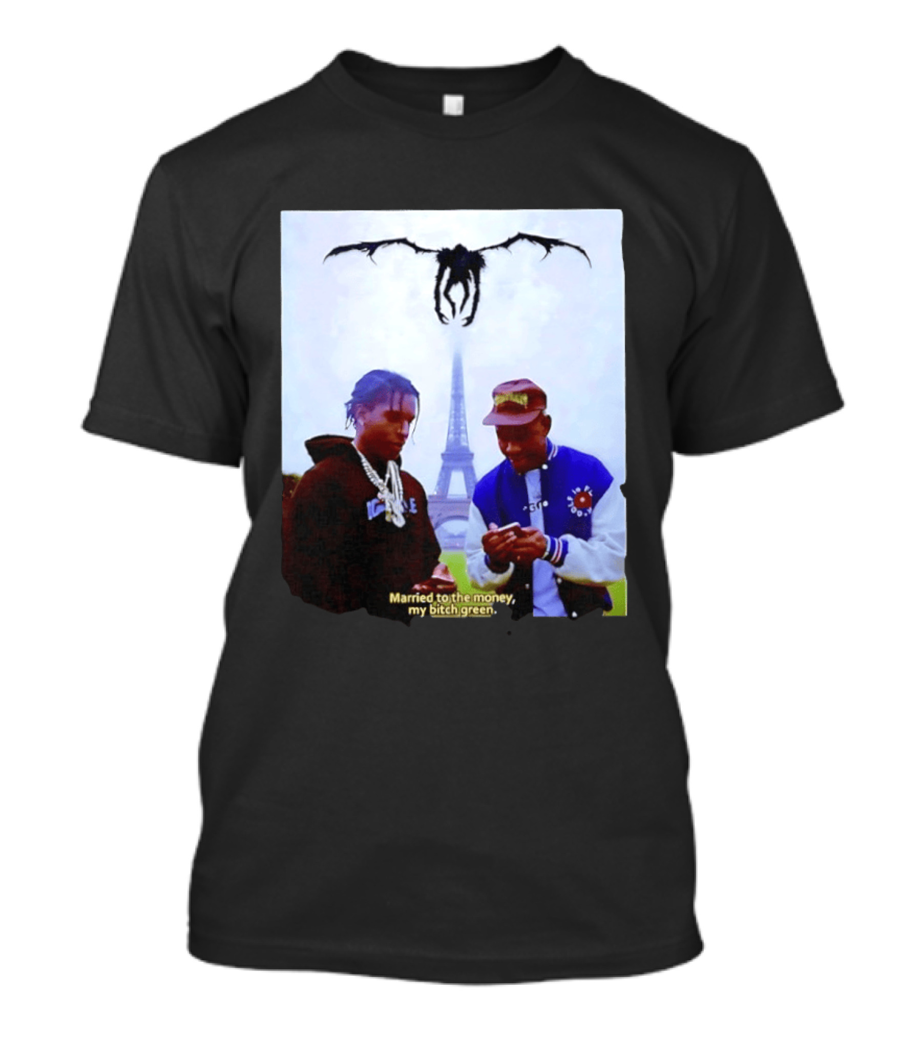 ASAP Rocky Tyler The Creator Eiffel Tower Married To The Money My Bitch Green T-Shirt