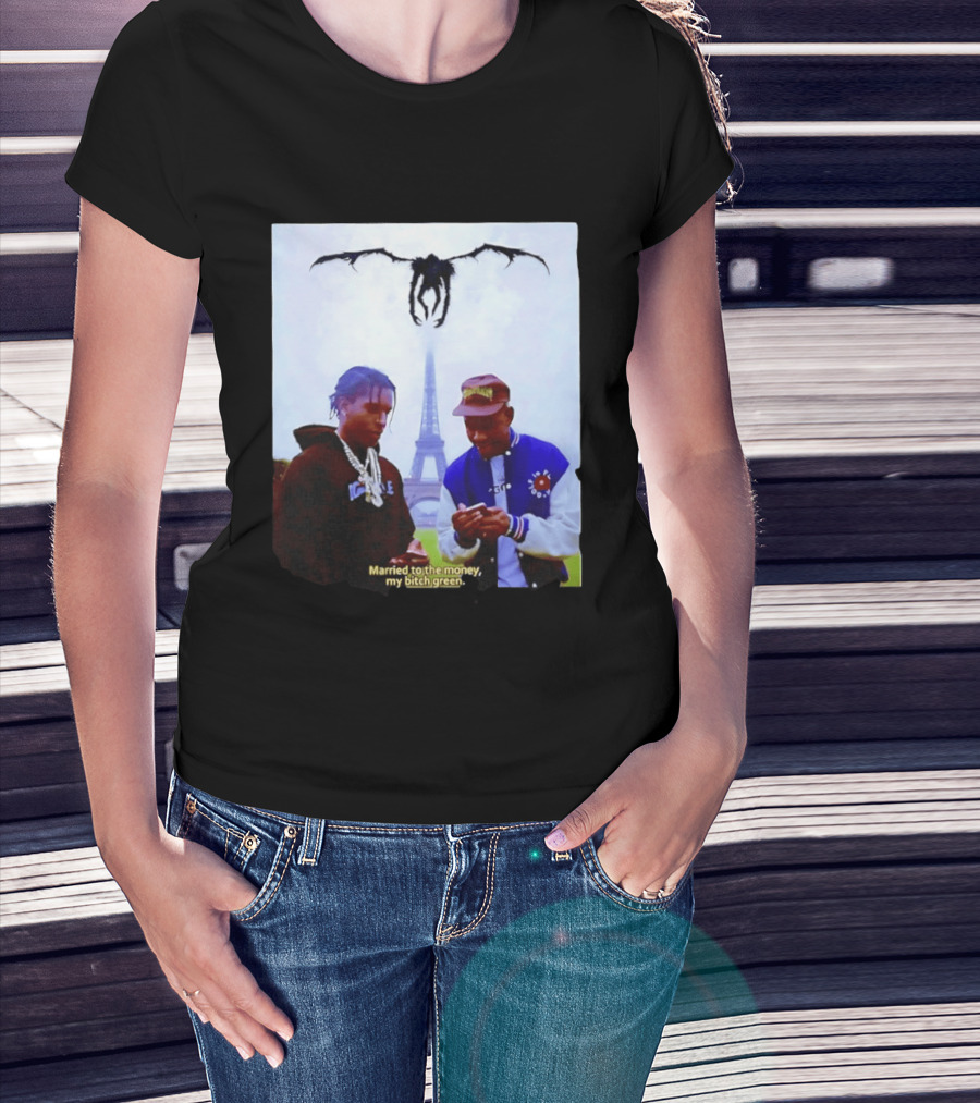 ASAP Rocky Tyler The Creator Eiffel Tower Married To The Money My Bitch Green T-Shirt