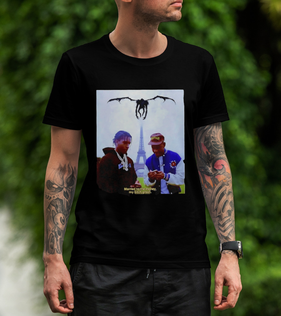 ASAP Rocky Tyler The Creator Eiffel Tower Married To The Money My Bitch Green T-Shirt