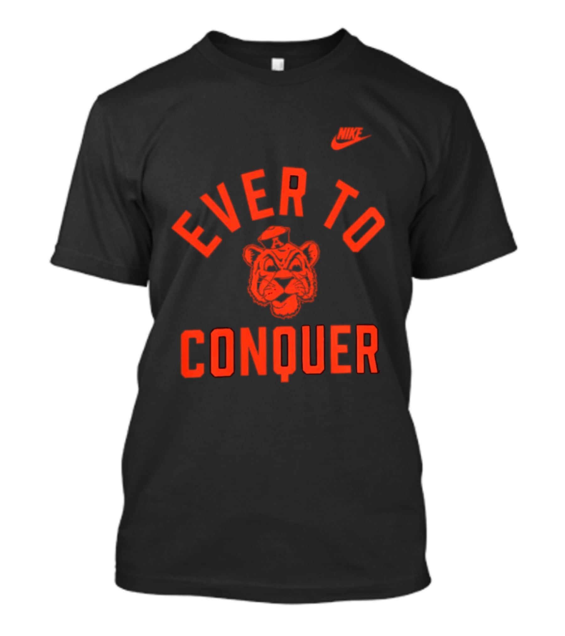 Auburn Tigers Ever To Conquer Tiger Face Nike Swoosh T-Shirt