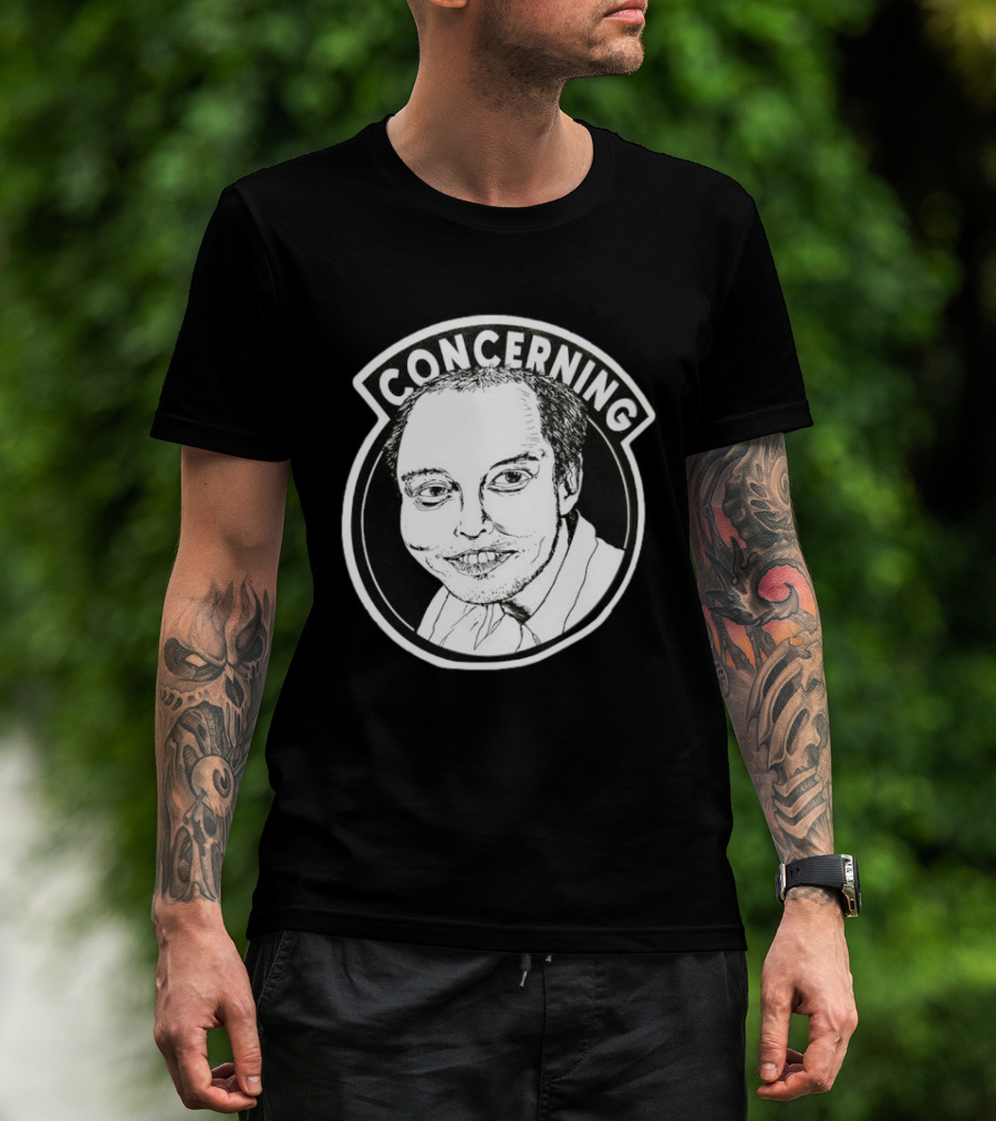 Concerning Elon Musk Meme Face Tesla Twitter T-Shirt
