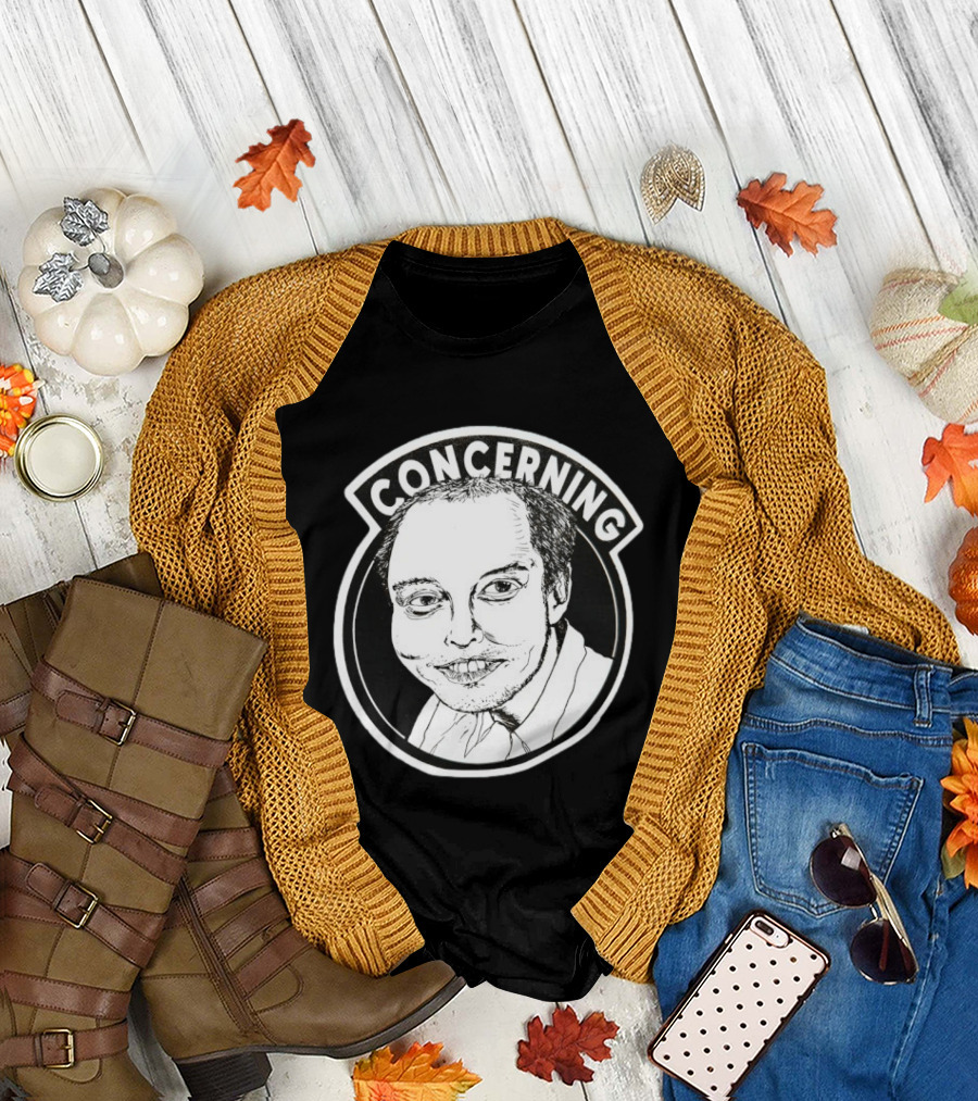 Concerning Elon Musk Meme Face Tesla Twitter T-Shirt
