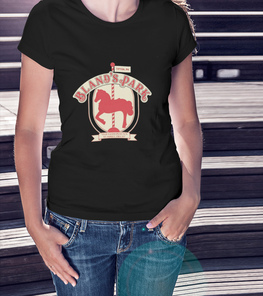 Bland's Park Tipton PA Old Fashioned Carousel Horse Family Prices Fun T-Shirt