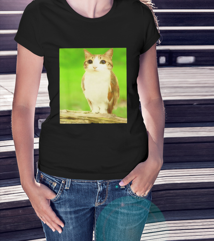 Cat Owl Hybrid Animal Mashup Creature Fusion T-Shirt