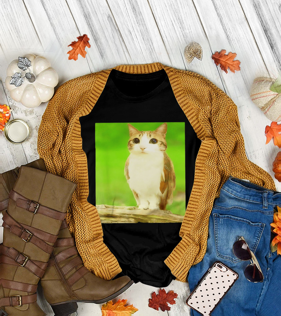 Cat Owl Hybrid Animal Mashup Creature Fusion T-Shirt