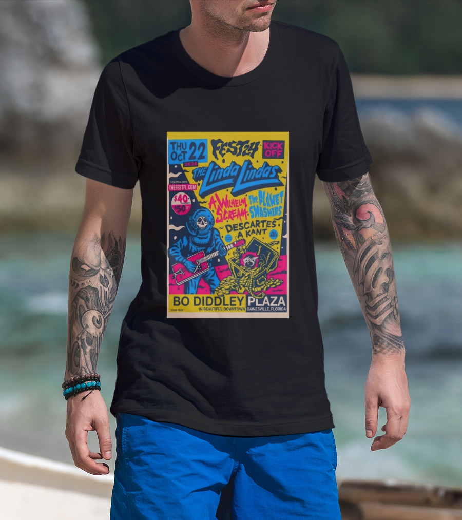 FEST 24 Kick Off 2026 The Linda Lindas Bo Diddley Plaza Gainesville Florida T-Shirt