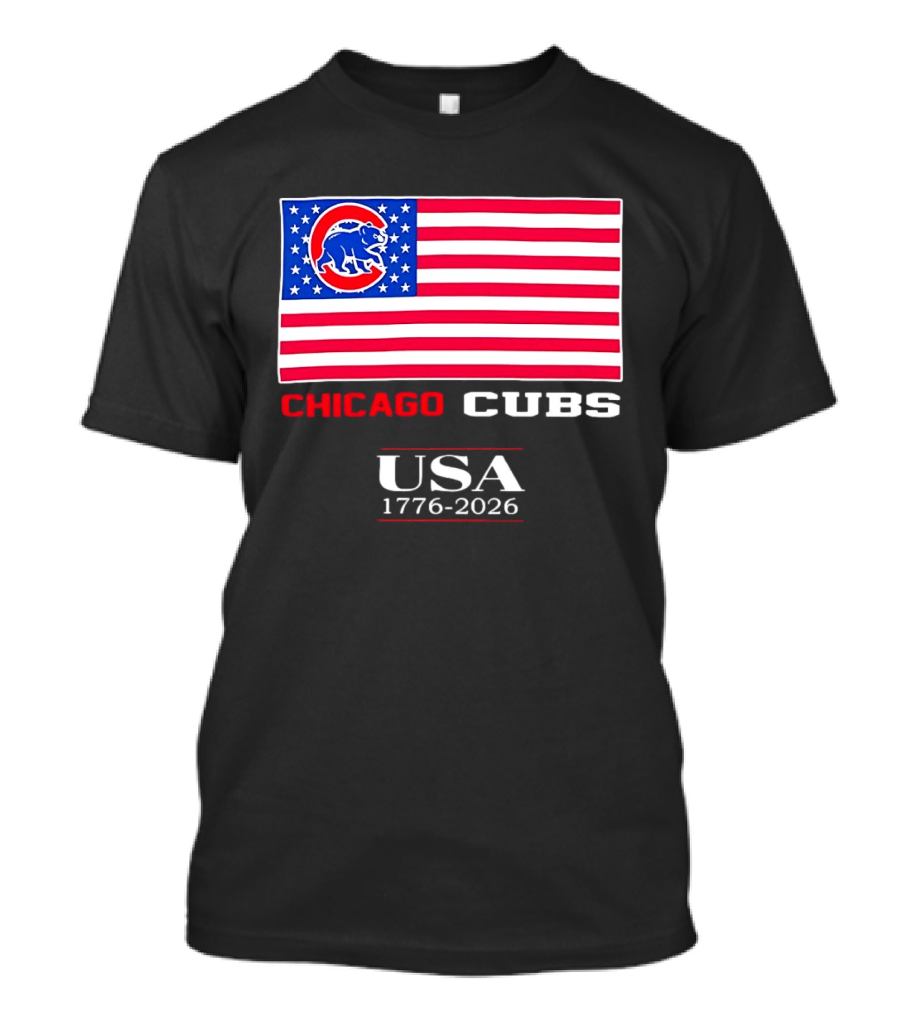 Chicago Cubs USA Flag 1776 2026 Celebration T-Shirt