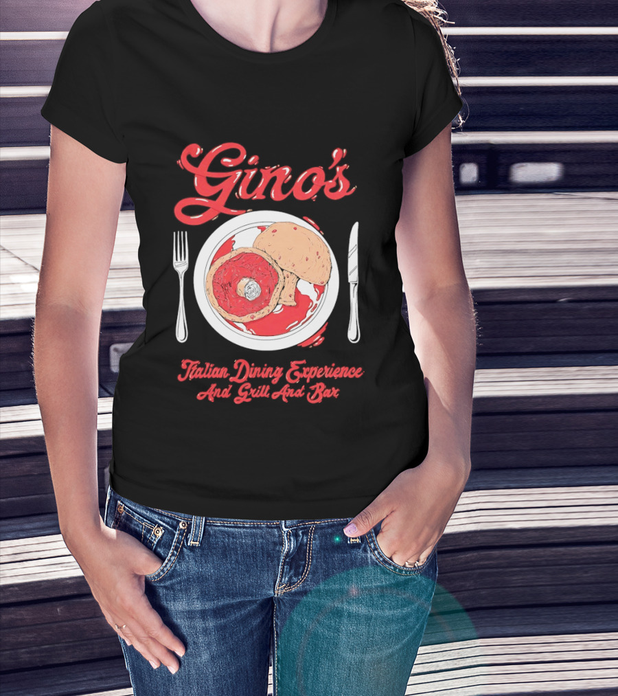 Gino's Italian Dining Experience And Grill And Bar Food Plate T-Shirt