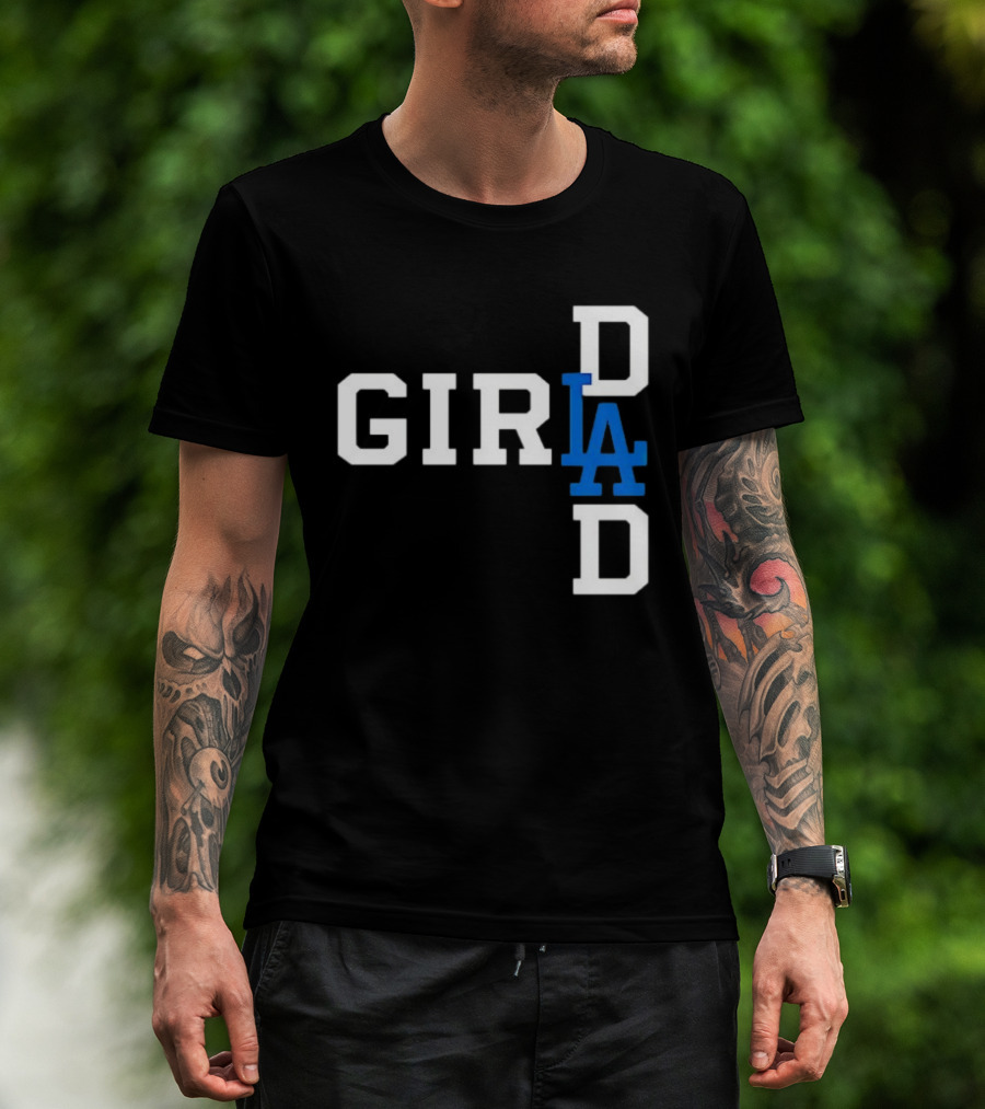 Los Angeles Dodgers MLB Girl Dad Baseball T-Shirt