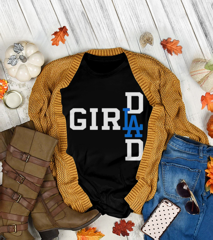 Los Angeles Dodgers MLB Girl Dad Baseball T-Shirt