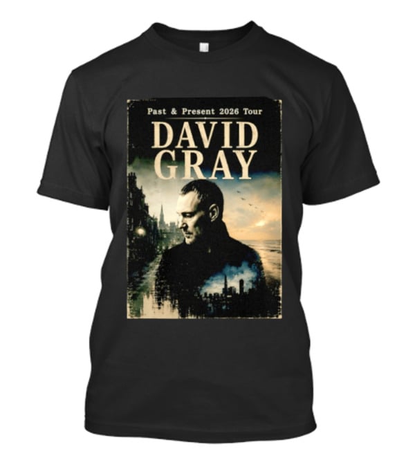 David Gray Past And Present 2026 Tour Cityscape T-Shirt