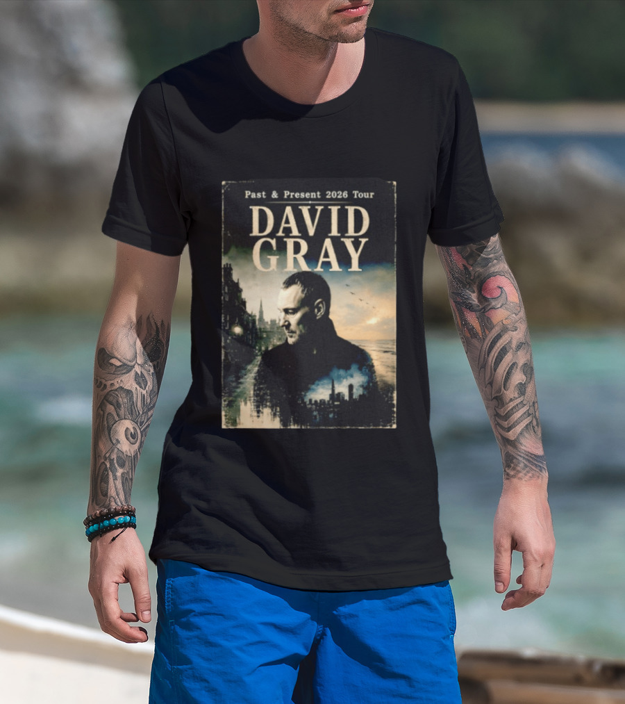 David Gray Past And Present 2026 Tour Cityscape T-Shirt