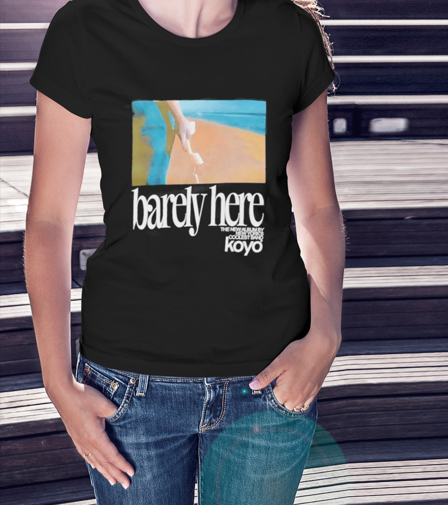 Koyo Barely Here Album Cover Art Beach Scene With Telephone T-Shirt
