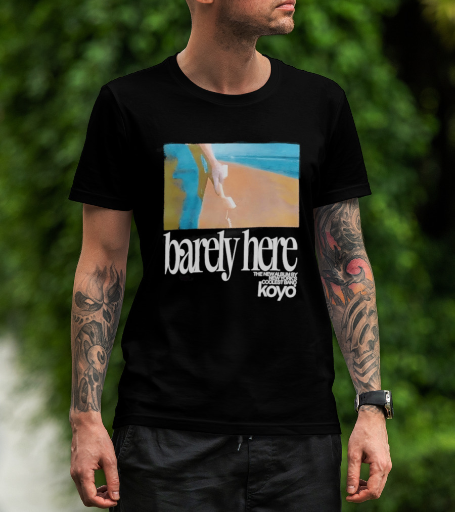 Koyo Barely Here Album Cover Art Beach Scene With Telephone T-Shirt