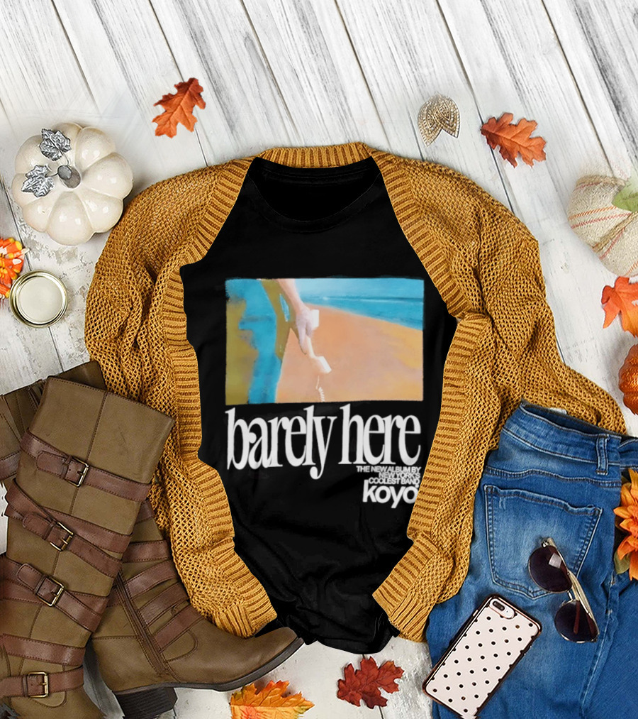 Koyo Barely Here Album Cover Art Beach Scene with Telephone T-Shirt