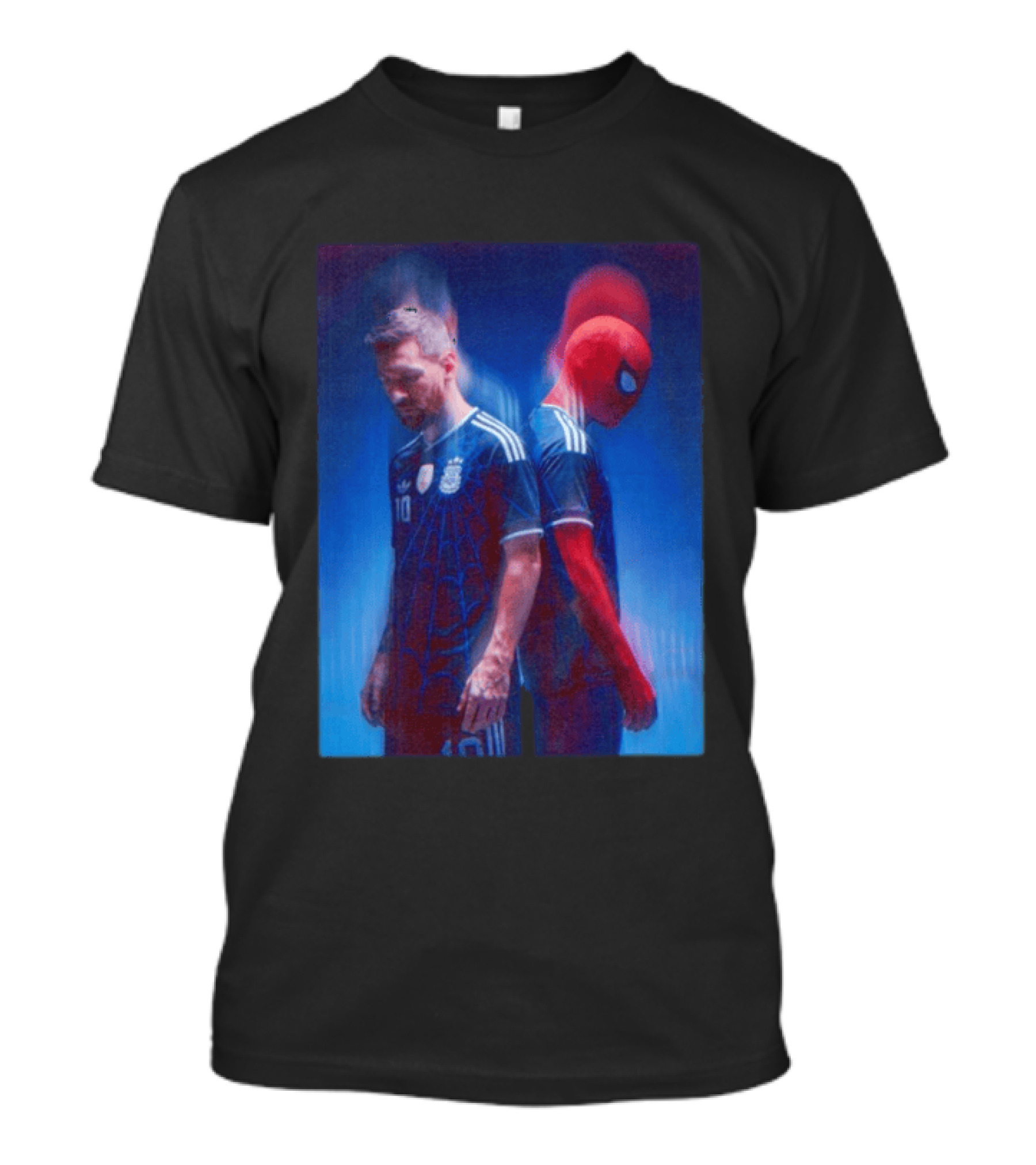 Lionel Messi Spider Man Argentina AFA Jersey Dual Image T-Shirt