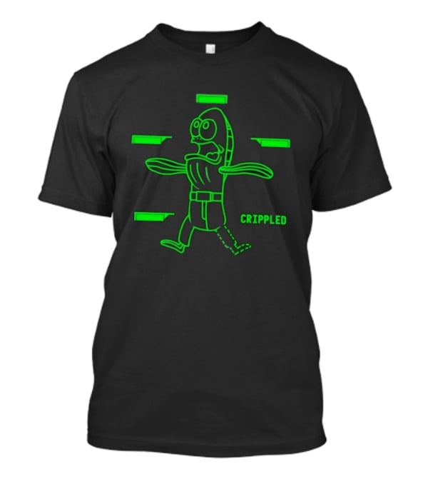My Leg Crippled Meme Neon Green T-Shirt