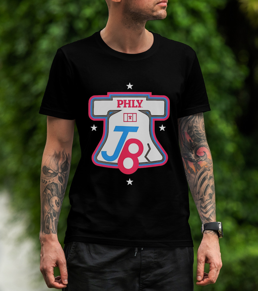 PHLY J8 Liberty Bell Stars Philadelphia Phillies T-Shirt